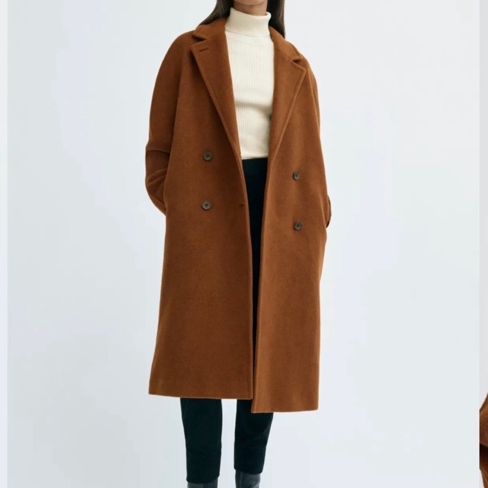 Aritzia The Slouch Coat in Deep Camel XS